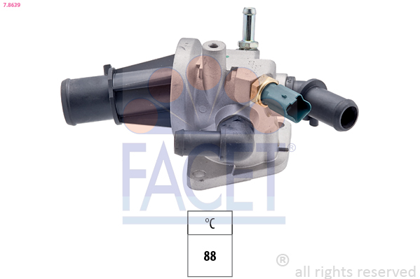 Thermostat, coolant - 7.8639 FACET