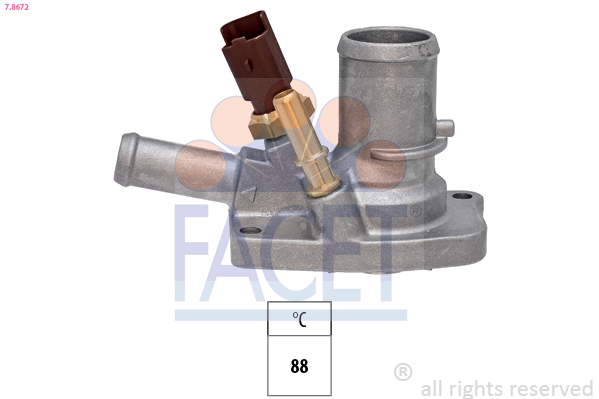 Thermostat, coolant - 7.8672 FACET