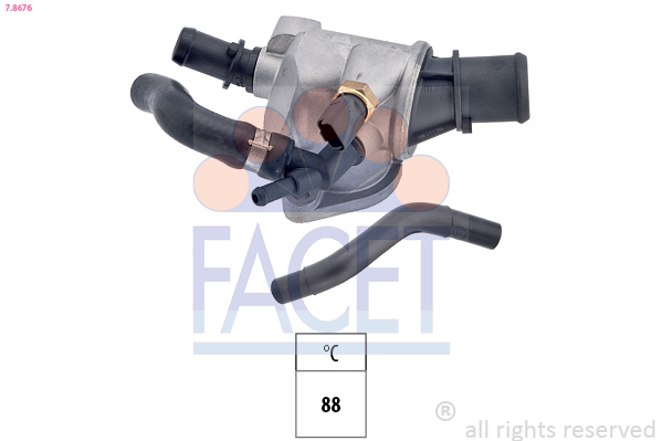 Thermostat, coolant - 7.8676 FACET