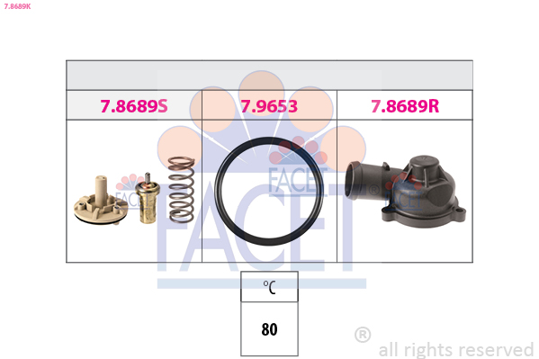 Thermostat, coolant - 7.8689K FACET