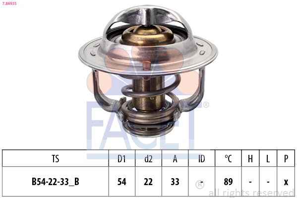 Thermostat, coolant - 7.8693S FACET
