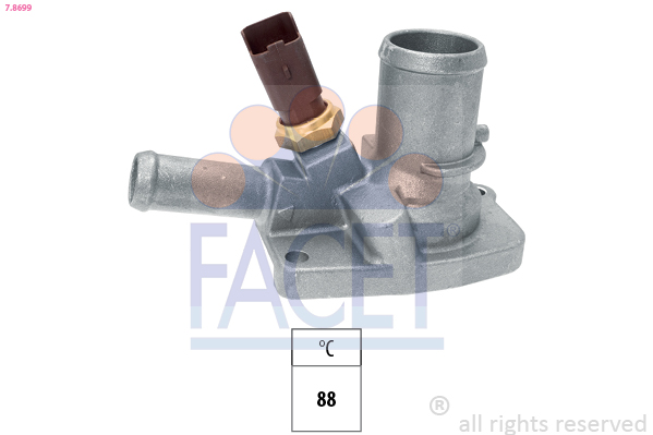 Thermostat, coolant - 7.8699 FACET