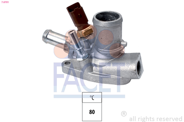 Thermostat, coolant - 7.8701 FACET