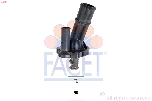 Thermostat, coolant - 7.8751 FACET