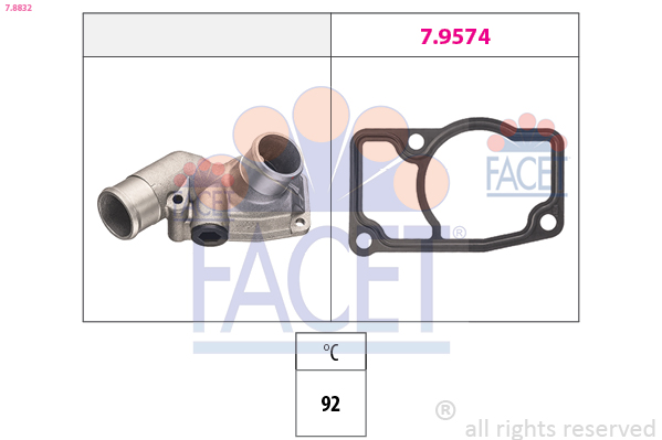 Thermostat, coolant - 7.8832 FACET