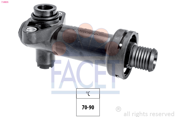 Termostato, Raffreddamento-Ricircolo gas scarico - 7.8835 FACET