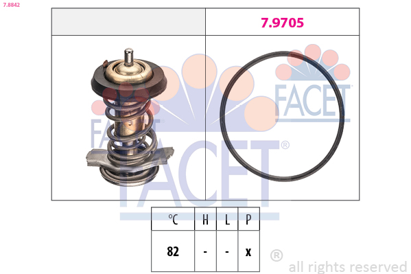 Thermostat, coolant - 7.8842 FACET