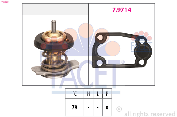 Termostato, Refrigerante - 7.8942 FACET