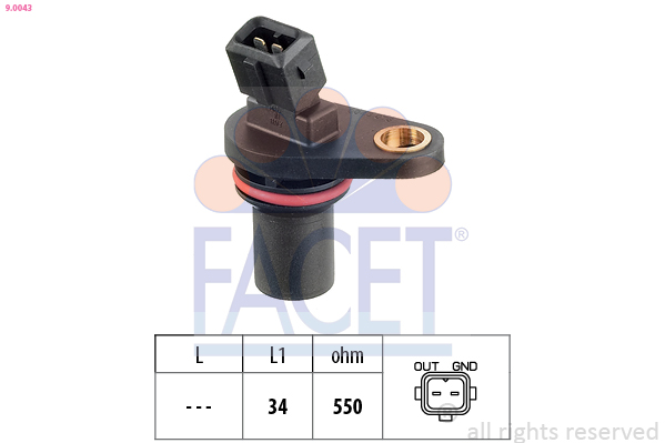 Sensor, RPM - 9.0043 FACET