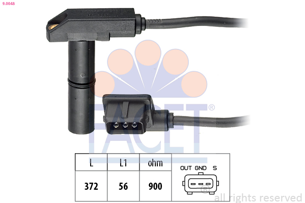 Sensor, crankshaft pulse - 9.0048 FACET