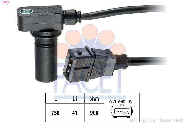 Sensor, crankshaft pulse - 9.0066 FACET