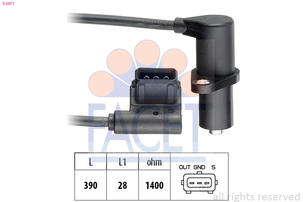 Sensor, camshaft position - 9.0071 FACET