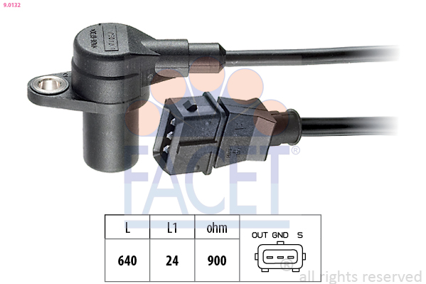 Sensor, crankshaft pulse - 9.0132 FACET