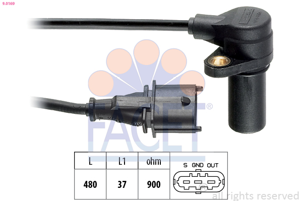 Sensor, crankshaft pulse - 9.0169 FACET
