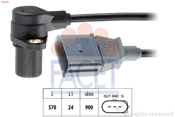 Sensor, crankshaft pulse - 9.0172 FACET