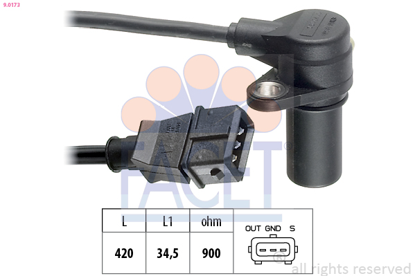 Sensor, crankshaft pulse - 9.0173 FACET