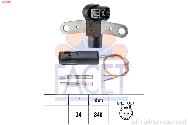 Sensor, crankshaft pulse - 9.0199K FACET