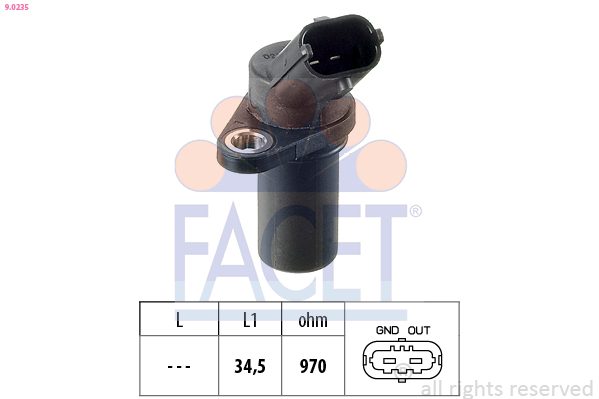 Sensor, crankshaft pulse - 9.0235 FACET