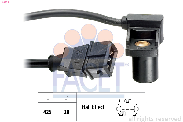 Sensor, camshaft position - 9.0239 FACET