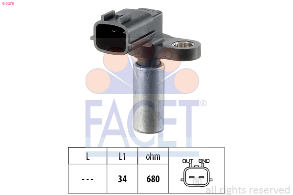 Sensor, crankshaft pulse - 9.0276 FACET