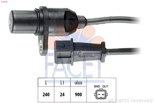 Sensor, crankshaft pulse - 9.0279 FACET