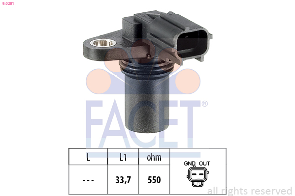 Sensor, camshaft position - 9.0281 FACET