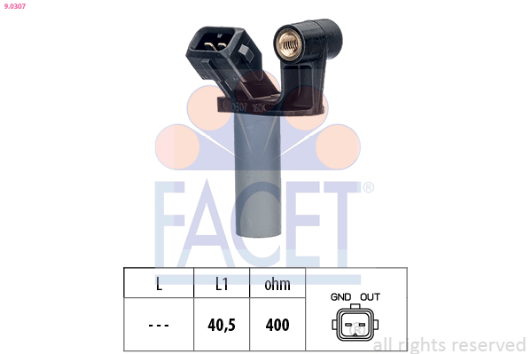 Sensor, crankshaft pulse - 9.0307 FACET