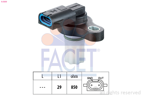 RPM jutiklis, automatinė transmisija - 9.0309 FACET