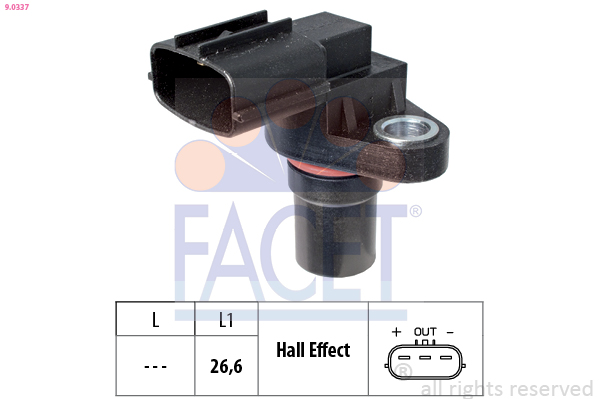 Sensor, crankshaft pulse - 9.0337 FACET