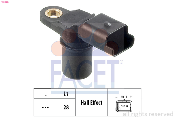 Sensore, N° giri - 9.0348 FACET