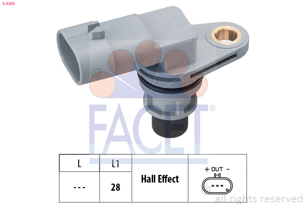 Sensor, crankshaft pulse - 9.0380 FACET