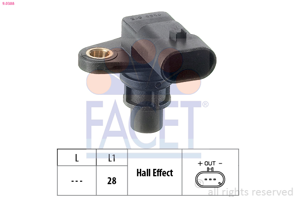 Sensor, camshaft position - 9.0388 FACET