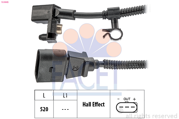 Sensor, crankshaft pulse - 9.0445 FACET
