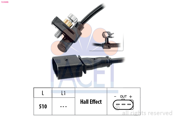 Sensor, crankshaft pulse - 9.0446 FACET
