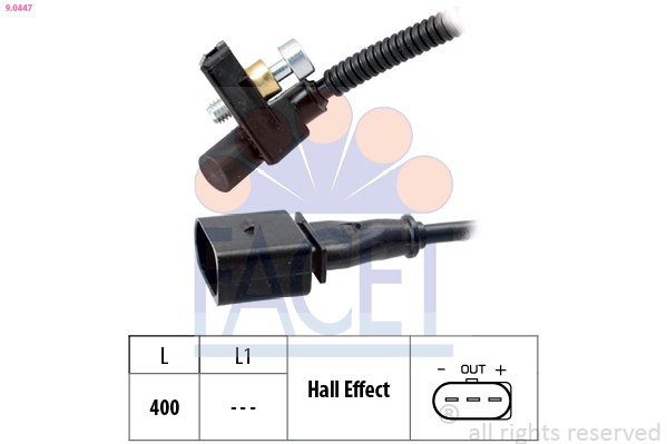 Sensor, crankshaft pulse - 9.0447 FACET