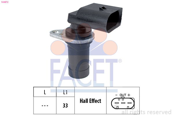 Sensor, crankshaft pulse - 9.0472 FACET