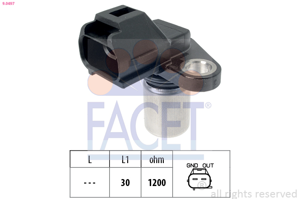 Sensore, N° giri - 9.0497 FACET