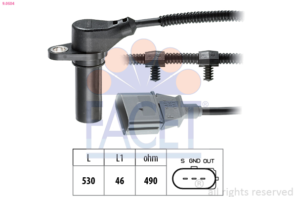 Sensor, crankshaft pulse - 9.0504 FACET