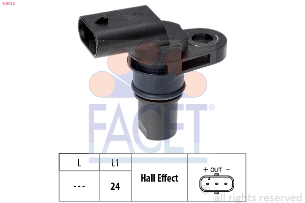 Sensor, crankshaft pulse - 9.0514 FACET