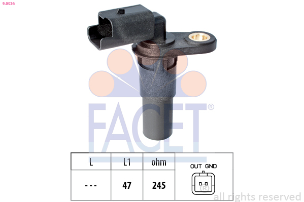 Sensor, crankshaft pulse - 9.0536 FACET