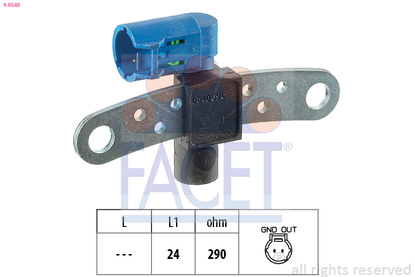 Sensor, crankshaft pulse - 9.0540 FACET