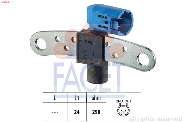Sensor, crankshaft pulse - 9.0543 FACET
