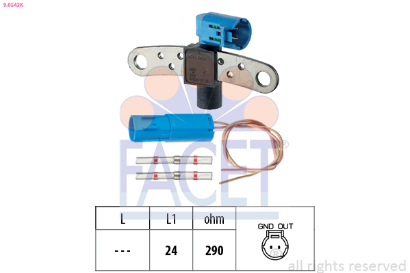 Sensor, crankshaft pulse - 9.0543K FACET