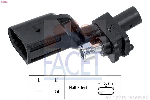 Sensor, crankshaft pulse - 9.0552 FACET