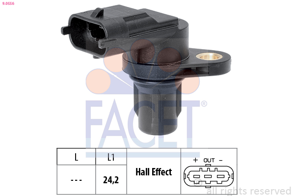 Sensor, Drehzahl - 9.0556 FACET