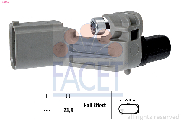 Sensor, crankshaft pulse - 9.0598 FACET