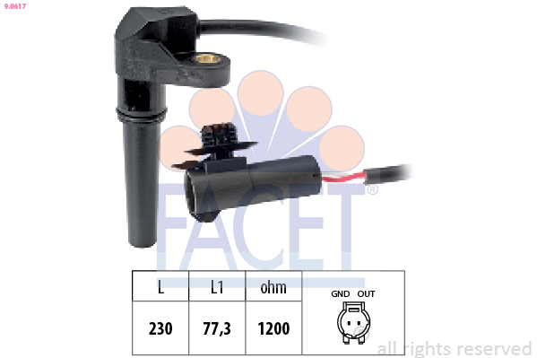 Sensore, N° giri - 9.0617 FACET