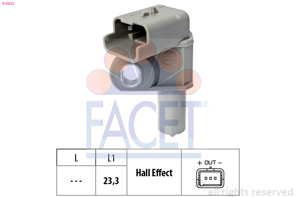 Sensor, camshaft position - 9.0632 FACET