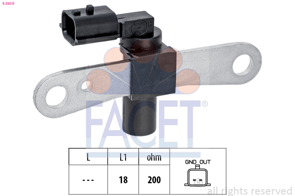 Sensor, crankshaft pulse - 9.0659 FACET