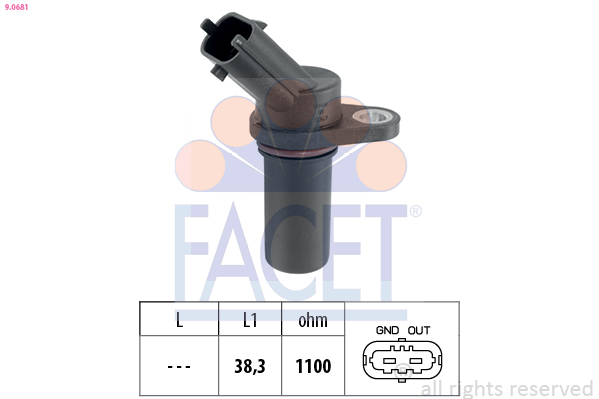Sensor, crankshaft pulse - 9.0681 FACET
